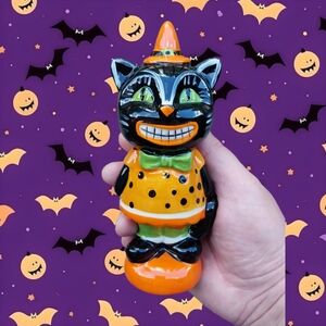 Porcelain Kitschy Halloween Cat